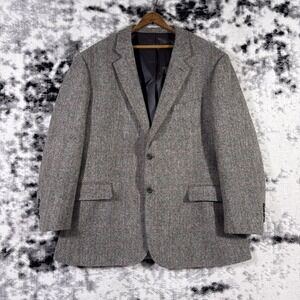 Paul Fredrick Harris Tweed Sports Coat Mens Size 44-46 Herringbone Office Career